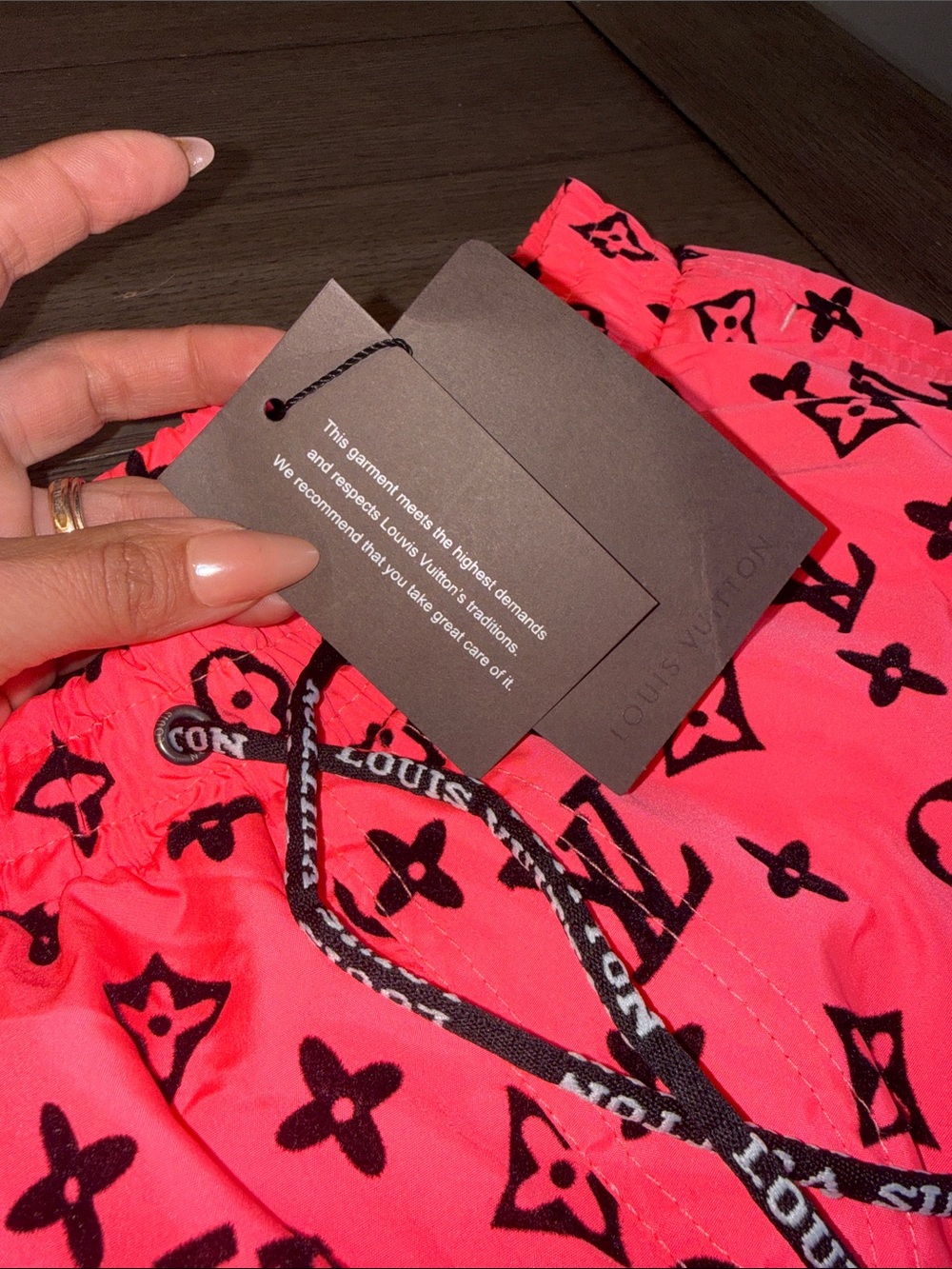 Louis Vuitton Hot neon Pink Monogram Swim Trunks - Picture 5 of 9